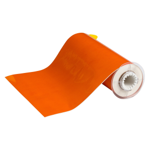 B85-250x15M-569-OR | Glanzend Oranje Polyester met afmeting: 254,00 mm (B) x 15,24 m (L)