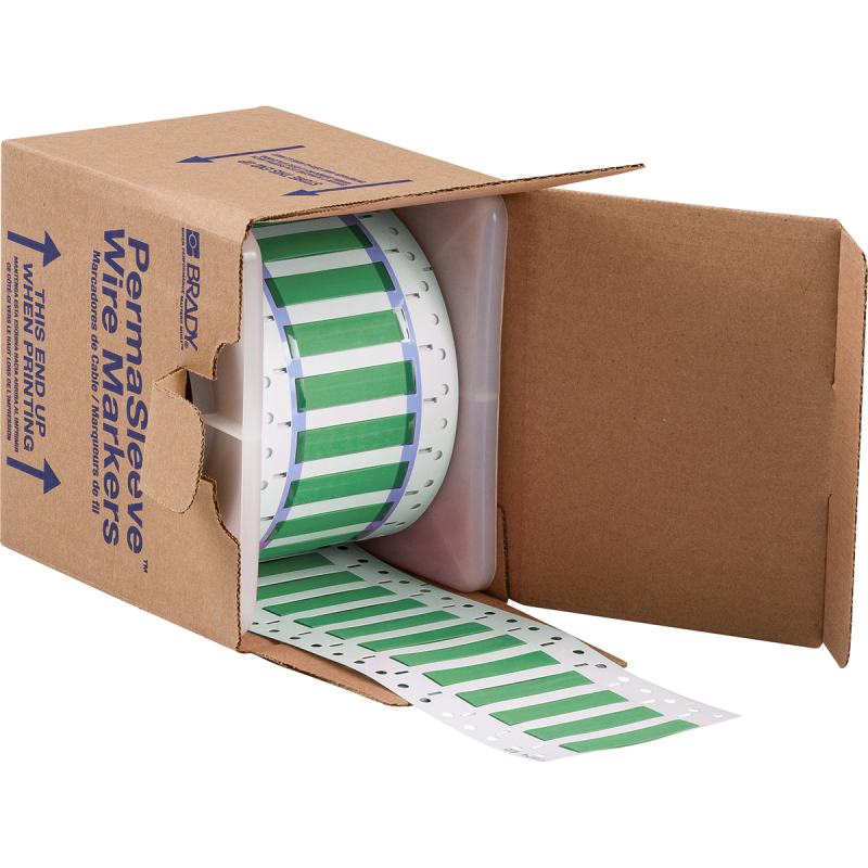 3PS-250-2-GR-S | Mat Groen Hittekrimpende polyolefin krimpkous met afmeting: 50,80 mm (B) x 11,15 mm (H)