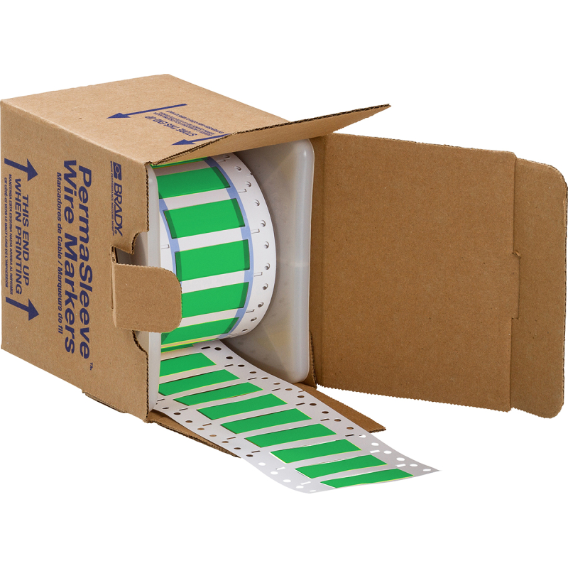 3PS-375-2-GR-S | Mat Groen Hittekrimpende polyolefin krimpkous met afmeting: 50,80 mm (B) x 16,38 mm (H)