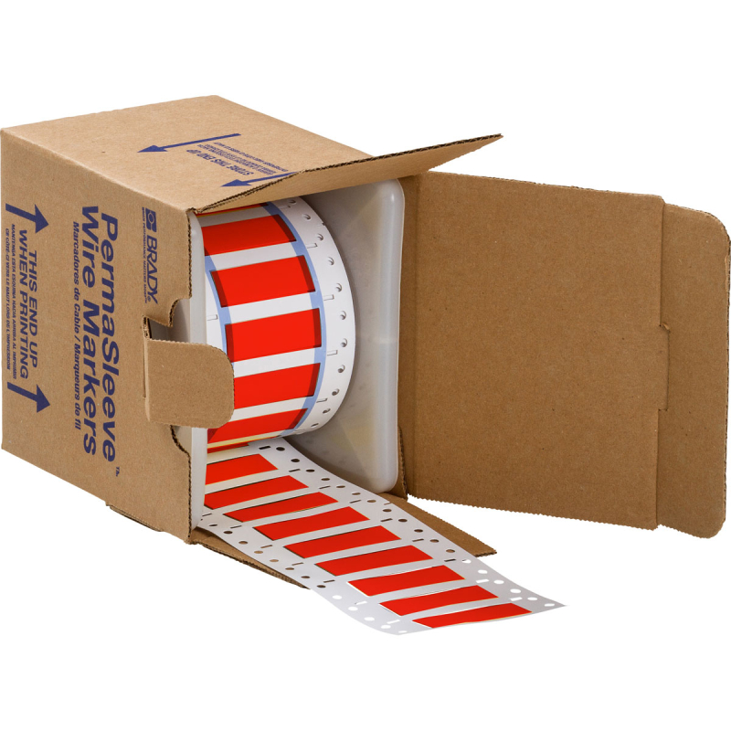 3PS-375-2-RD-S | Mat Rood Hittekrimpende polyolefin krimpkous met afmeting: 50,80 mm (B) x 16,38 mm (H)