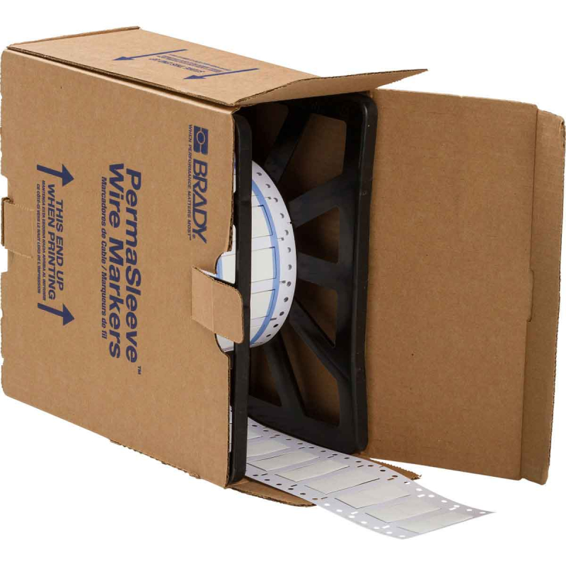 3PS-500-2-WT-2 | Mat Wit Hittekrimpende polyolefin krimpkous met afmeting: 25,40 mm (B) x 21,62 mm (H)