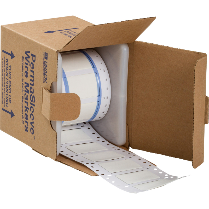 PS-750-2-WT-S | Mat Wit Hittekrimpende polyolefin krimpkous met afmeting: 50,80 mm (B) x 31,75 mm (H)