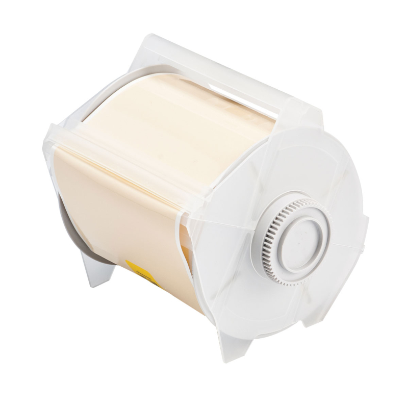 Globalmark tapes - B-569 100 mm Tan | Glanzend Tan Polyester met afmeting: 101,60 mm (B) x 30,48 m (L)