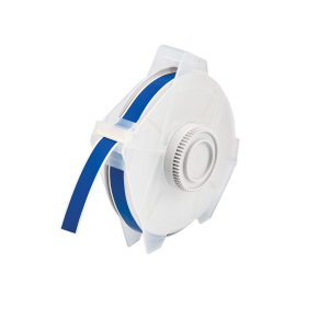 Globalmark tapes - B-569 13 mm  Blue | Glanzend Blauw Polyester met afmeting: 12,70 mm (B) x 30,48 m (L)