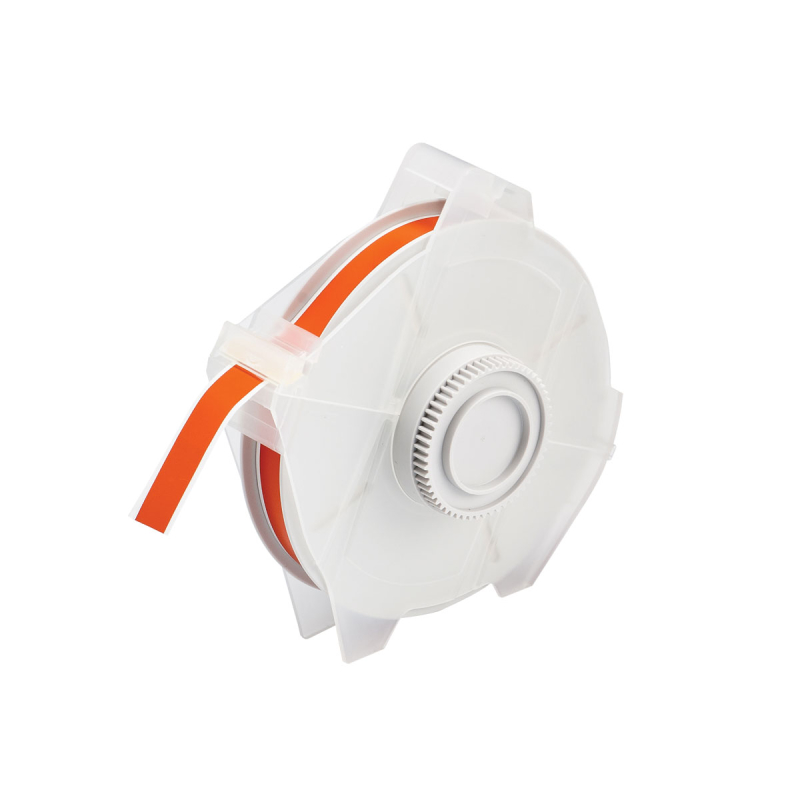 Globalmark tapes - B-569 13 mm  Orange | Glanzend Oranje Polyester met afmeting: 12,70 mm (B) x 30,48 m (L)