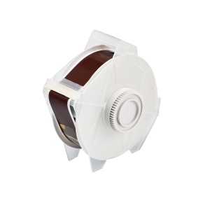 Globalmark tapes - B-569 29 mm  Brown | Glanzend Bruin Polyester met afmeting: 28,58 mm (B) x 30,48 m (L)