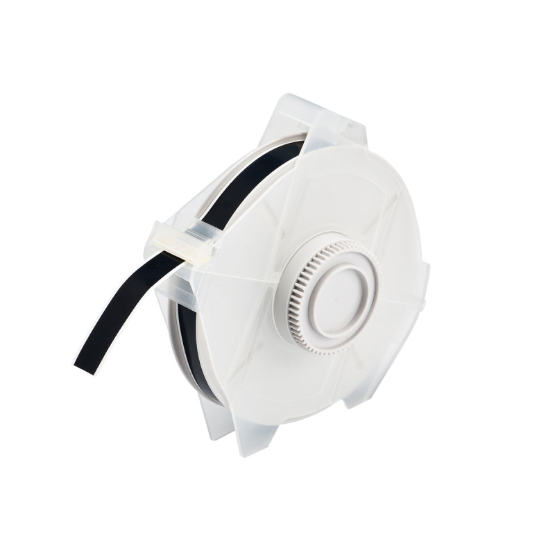 Globalmark tapes - B-569 13 mm  Black | Glanzend Zwart Polyester met afmeting: 12,70 mm (B) x 30,48 m (L)