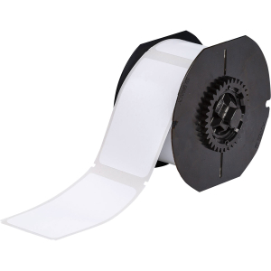 B30-219-595-BLNKWT | Glanzend Wit Vinyl met afmeting: 57,15 mm (B) x 97,79 mm (H)