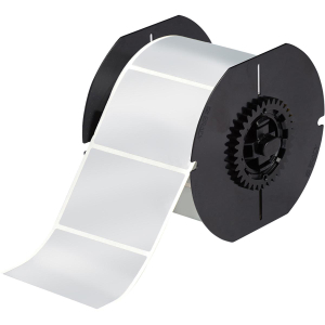 B30-222-7563 | Satijn Zilver Gemetalliseerd polyester met afmeting: 76,20 mm (B) x 50,80 mm (H)