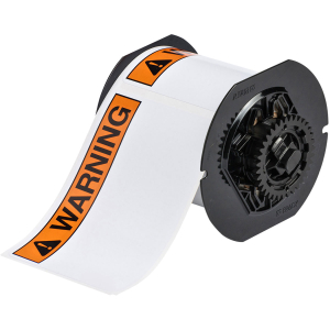 B30-241-595-ANSIWA | Glanzend Zwart, oranje op wit Vinyl met afmeting: 76,20 mm (B) x 57,15 mm (H)