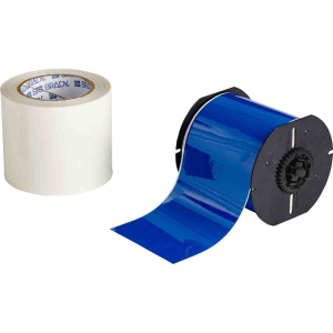 B30C-4000-483BL-KT | Glanzend Blauw Polyester met polyester overlaminaat met afmeting: 101,60 mm (B) x 30,48 m (L)