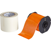 B30C-4000-483OR-KT | Glanzend Oranje Polyester met polyester overlaminaat met afmeting: 101,60 mm (B) x 30,48 m (L)