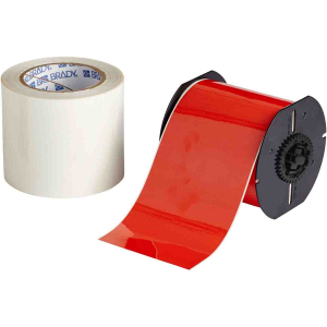 B30C-4000-483RD-KT | Glanzend Rood Polyester met polyester overlaminaat met afmeting: 101,60 mm (B) x 30,48 m (L)