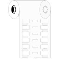 B33-10x4.4-7697-WT | Mat Wit Polyester met afmeting: 10,00 mm (B) x 4,40 mm (H)