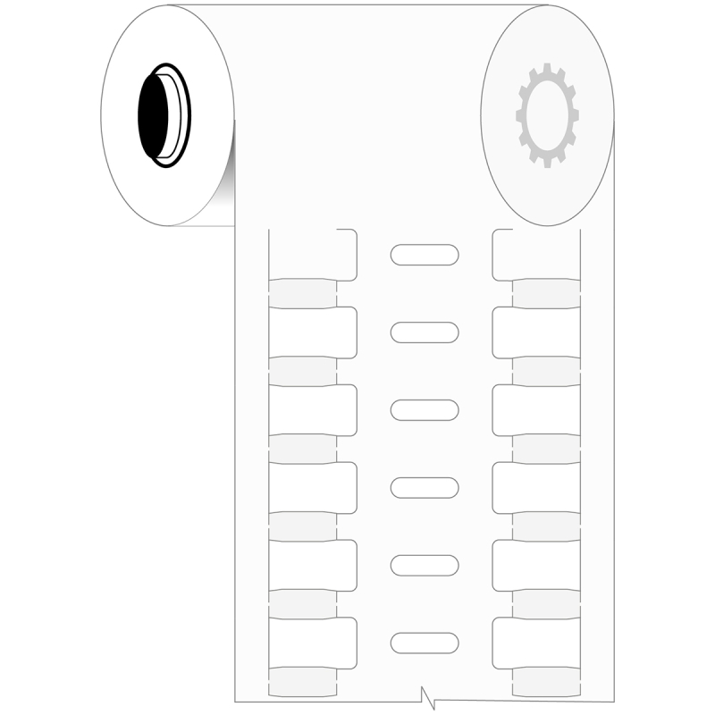 B33-10x4.4-7697-WT | Mat Wit Polyester met afmeting: 10,00 mm (B) x 4,40 mm (H)