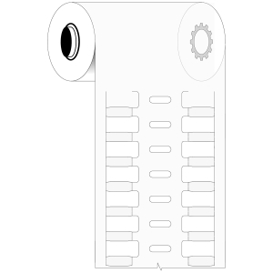 B33-12x4.4-7697-WT | Mat Wit Polyester met afmeting: 12,00 mm (B) x 4,40 mm (H)