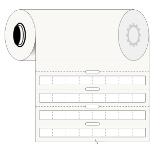 B33-289-492-WT | Mat Wit FreezerBondz -polyester met afmeting: 9,50 mm (B) x 6,35 mm (H)