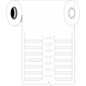 B33-30x4.4-7697-WT | Mat Wit Polyester met afmeting: 30,63 mm (B) x 4,40 mm (H)