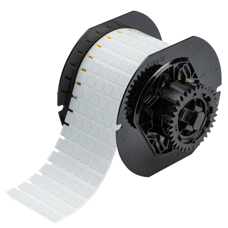 B33-71-797 | Glanzend Wit Polyimide met afmeting: 8,00 mm (B) x 8,00 mm (H)