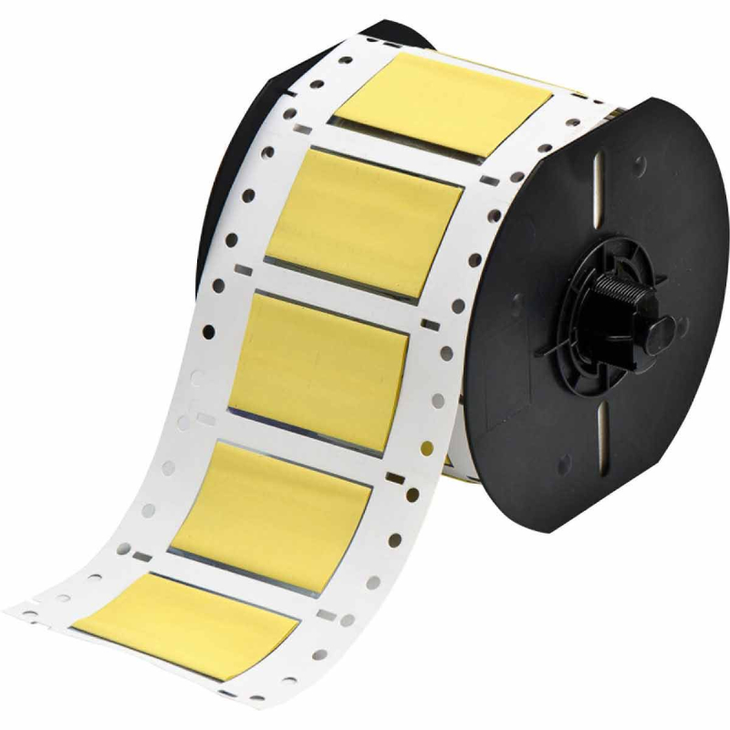 B33-750-2-342YL | Mat Geel Hittekrimpende polyolefin krimpkous met afmeting: 50,80 mm (B) x 31,75 mm (H)