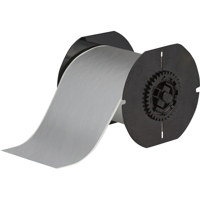 B33C-4000-8591-SL | Glanzend Zilver Polyester met afmeting: 101,60 mm (B) x 30,48 m (L)