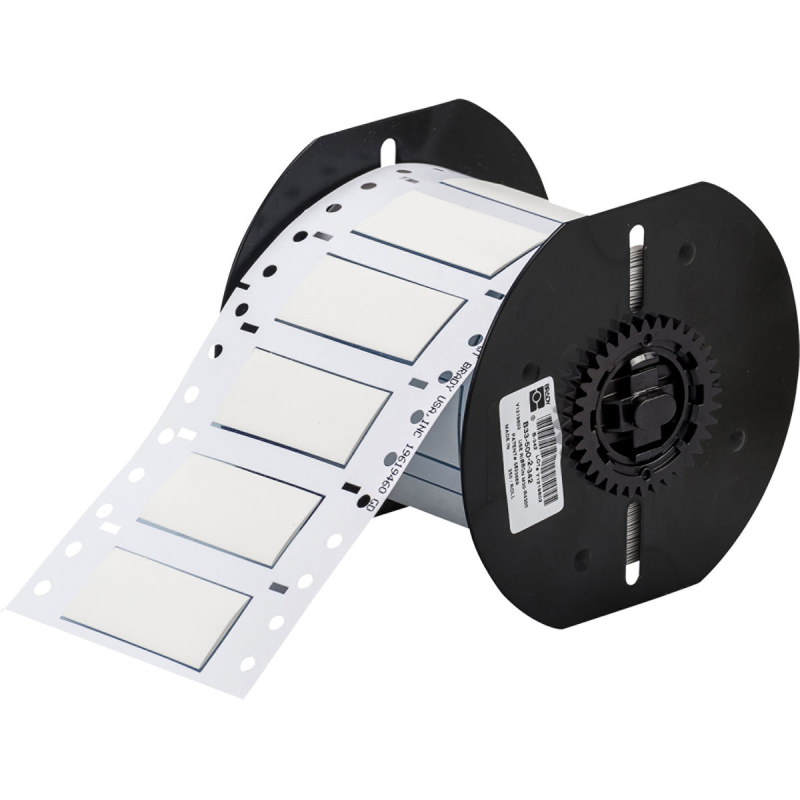 B33-500-2-342 | Mat Wit Hittekrimpende polyolefin krimpkous met afmeting: 50,80 mm (B) x 21,62 mm (H)