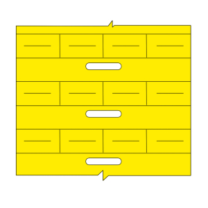 BPT-105-7596-YL | Mat Geel Vinyl met afmeting: 15,00 mm (B) x 4,10 mm (H)