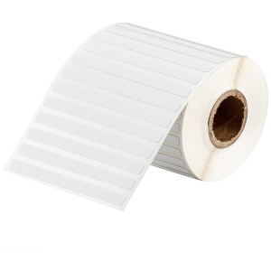 BPT-11-8423-2.5 | Satijn Wit Polyester met afmeting: 6,35 mm (B) x 6,35 mm (H)