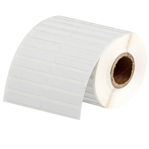 BPT-13-8423-2.5 | Satijn Wit Polyester met afmeting: 31,75 mm (B) x 6,35 mm (H)