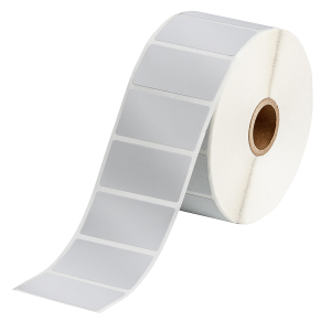 BPT-17-7563-1 | Satijn Zilver Gemetalliseerd polyester met afmeting: 50,80 mm (B) x 25,40 mm (H)