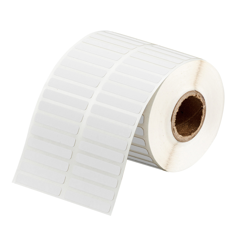 BPT-4-8423-2.5 | Satijn Wit Polyester met afmeting: 38,10 mm (B) x 6,35 mm (H)