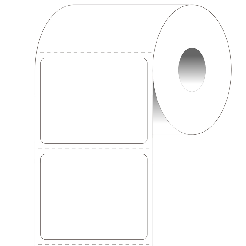BPT-512-105 | Mat Wit Direct thermisch papier met afmeting: 31,75 mm (B) x 25,40 mm (H)
