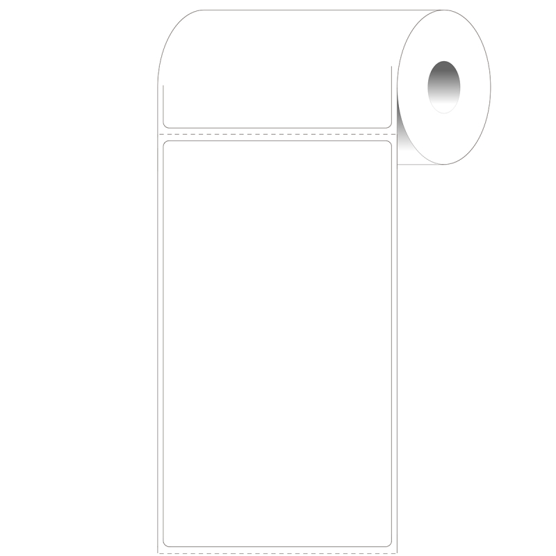 BPT-522-405 | Mat Wit Direct thermisch papier met afmeting: 57,15 mm (B) x 101,60 mm (H)