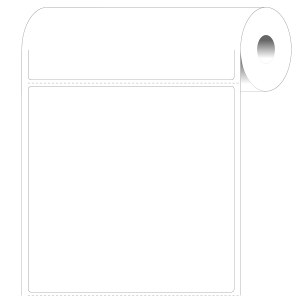 BPT-540-405 | Mat Wit Direct thermisch papier met afmeting: 101,60 mm (B) x 101,60 mm (H)