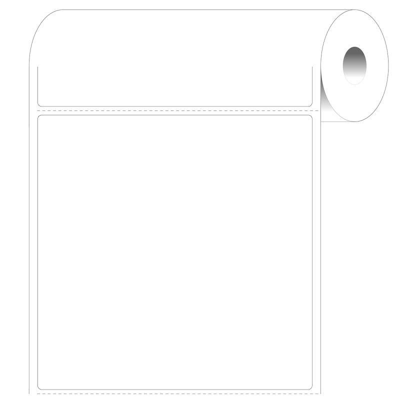 BPT-540-405 | Mat Wit Direct thermisch papier met afmeting: 101,60 mm (B) x 101,60 mm (H)