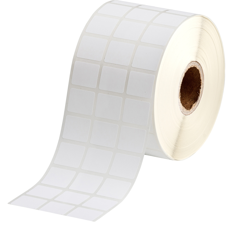 BPT-617-488 | Mat Wit Polyester met afmeting: 22,86 mm (B) x 22,86 mm (H)