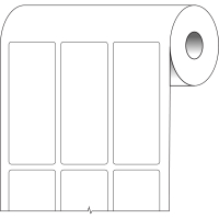 BPT-625-499 | Mat Wit Nylonweefsel met afmeting: 25,40 mm (B) x 66,68 mm (H)