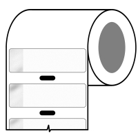 BPT-638-461 | Mat Wit, transparant Zelflaminerend polyester met afmeting: 15,24 mm (B) x 48,26 mm (H)