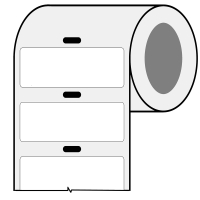 BPT-648-427-AW | Mat Wit Zelflaminerend vinyl met afmeting: 66,68 mm (B) x 25,40 mm (H)