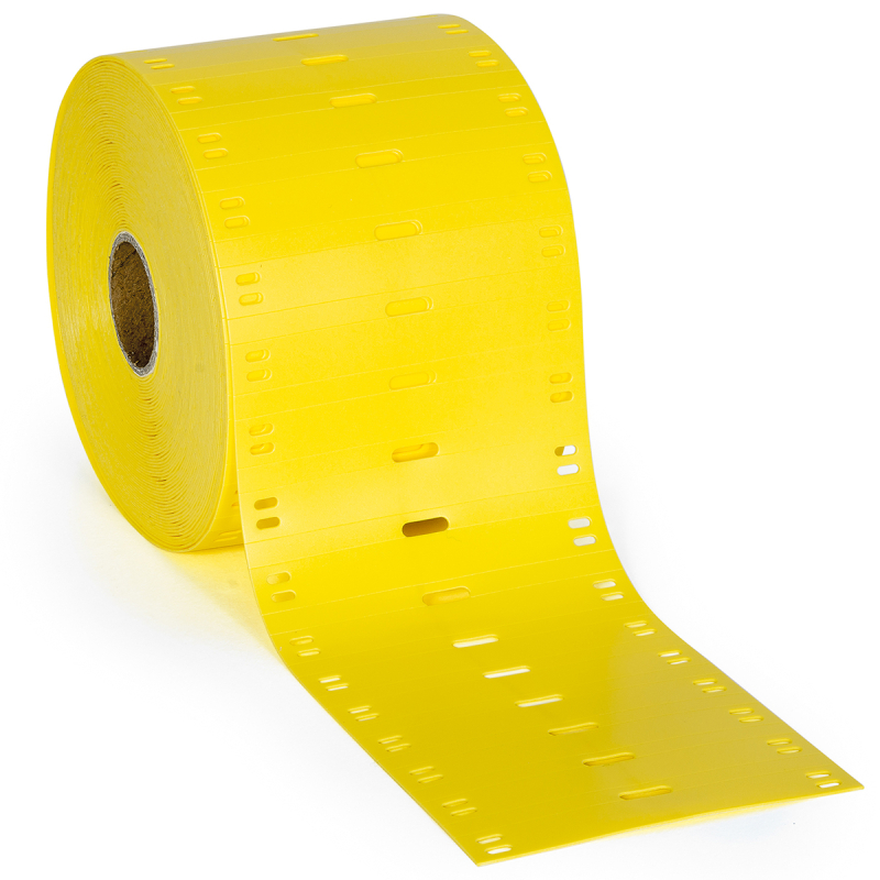 BPT-7510-348-YL | Mat Geel Polyolefin met afmeting: 75,00 mm (B) x 10,00 mm (H)