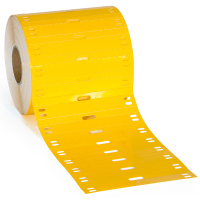 BPT-7510-7598-YL | Glanzend Geel Polyester met afmeting: 75,00 mm (B) x 10,00 mm (H)