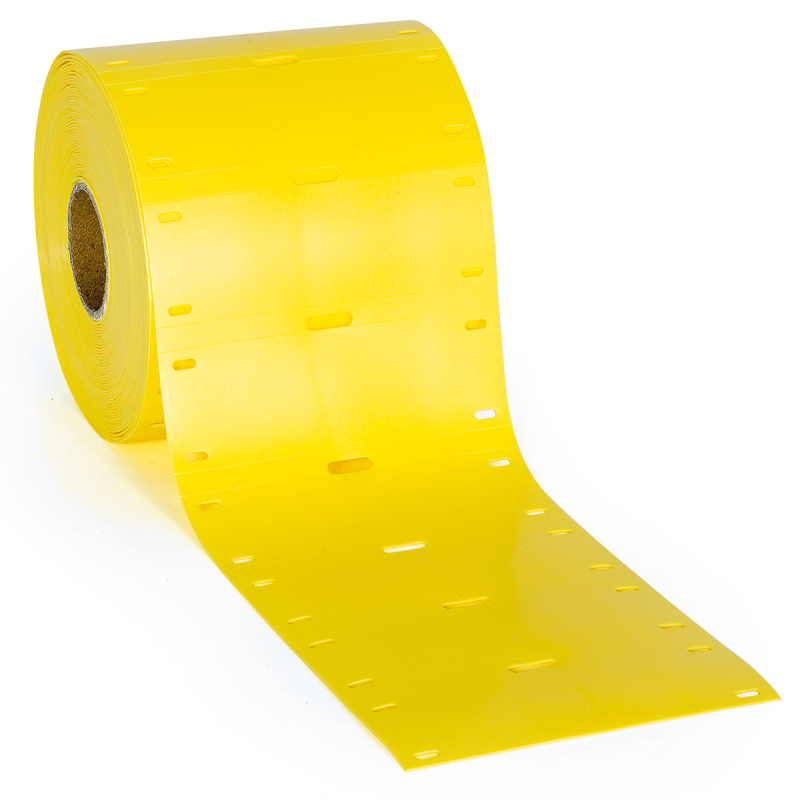 BPT-7525-348-YL | Mat Geel Polyolefin met afmeting: 75,00 mm (B) x 25,00 mm (H)