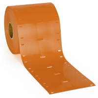 BPT-7525-7643-OR | Mat Oranje Thermoplastisch polyether polyurethaan met afmeting: 75,00 mm (B) x 25,00 mm (H)