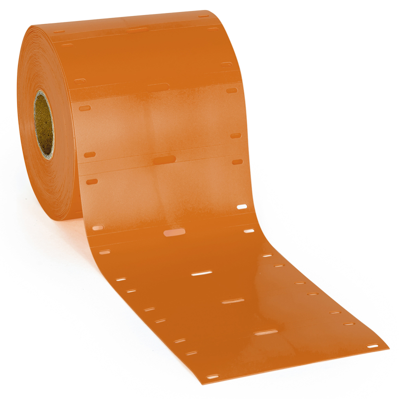 BPT-7525-7643-OR | Mat Oranje Thermoplastisch polyether polyurethaan met afmeting: 75,00 mm (B) x 25,00 mm (H)