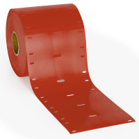 BPT-7525-7643-RD | Mat Rood Thermoplastisch polyether polyurethaan met afmeting: 75,00 mm (B) x 25,00 mm (H)