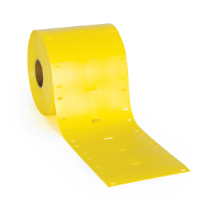 BPT-7525-7643-YL | Mat Geel Thermoplastisch polyether polyurethaan met afmeting: 75,00 mm (B) x 25,00 mm (H)
