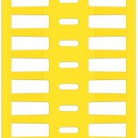 BPTRDS-16x4,4-7696-YL | Glanzend Geel Vinyl met afmeting: 16,00 mm (B) x 4,40 mm (H)