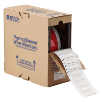 HX-375-2-WT-2 | Mat Wit Hittekrimpende polyolefin krimpkous met afmeting: 25,40 mm (B) x 16,38 mm (H)