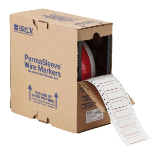 HX-375-2-WT | Mat Wit Hittekrimpende polyolefin krimpkous met afmeting: 50,80 mm (B) x 16,38 mm (H)