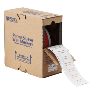 HX-500-150-WT-2 | Mat Wit Hittekrimpende polyolefin krimpkous met afmeting: 19,05 mm (B) x 21,62 mm (H)